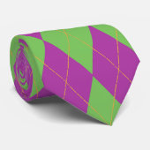 Cravate Jacquard pourpre et vert (Roulé)