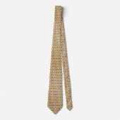 Cravate Jacquard Preppy classique en Garnet et or (Devant)