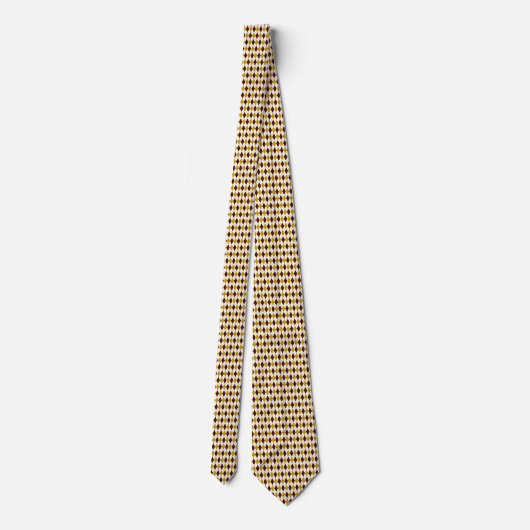 Cravate Jacquard Preppy classique en Garnet et or (Dos)