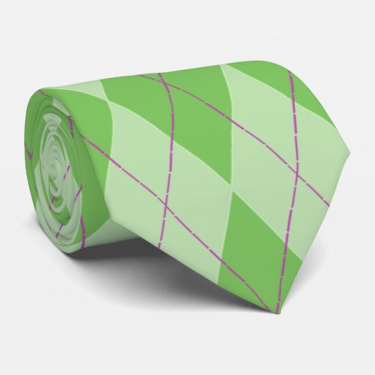 Cravate Jacquard vert (Roulé)