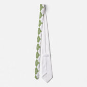 Cravate Jacquard vert et blanc Sage (Dos)