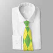 Cravate Jacquard vert et jaune (Attaché)