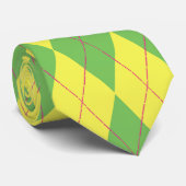 Cravate Jacquard vert et jaune (Roulé)