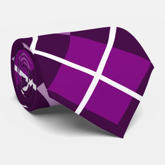 Cravate Jacquard violet (Roulé)