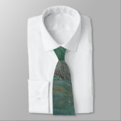 Cravate Jade 2 Vert Profond Abstrait (Attaché)