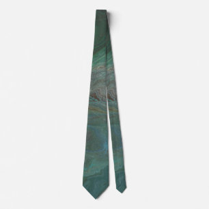Cravate Jade 2 Vert Profond Abstrait