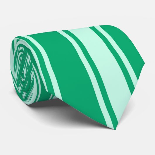 Cravate Jade Color Stripe Funky Motif (Roulé)