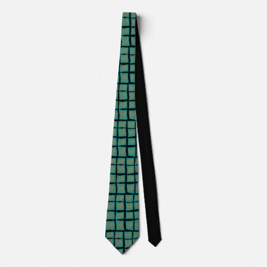 Cravate Jade et Turquoise avec or (Devant)
