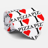 Cravate J'adore la pizza (Roulé)