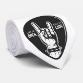 Cravate J'adore le rock (Roulé)