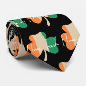 Cravate J'adore l'Irlandais ! (Roulé)