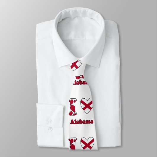 Cravate J'aime Alabama (Attaché)