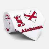 Cravate J'aime Alabama (Roulé)