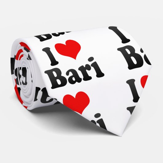 Cravate J'aime Bari, Italie (Roulé)