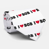 CRAVATE J'AIME BOB (Roulé)