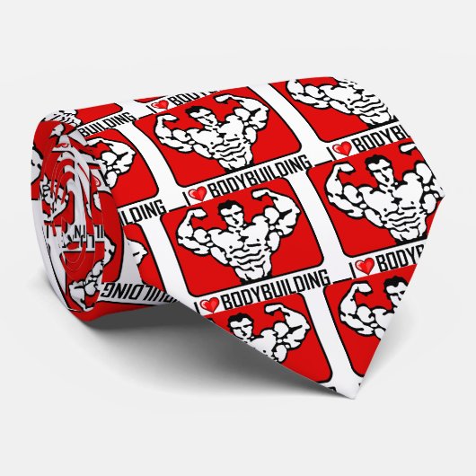 Cravate J'aime Bodybuilding (Roulé)
