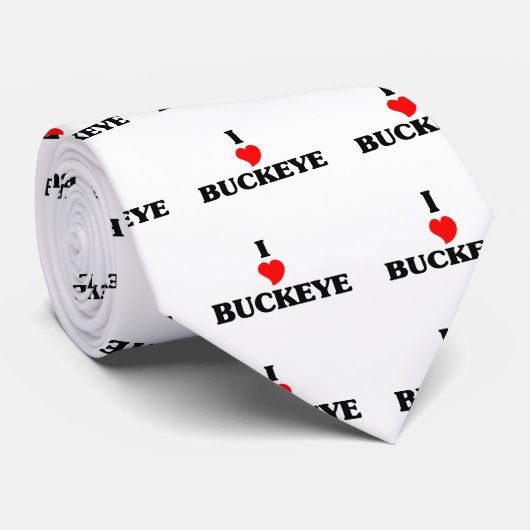 Cravate J'aime Buckeye (Roulé)