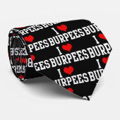 Cravate J'aime Burpees, forme physique (Roulé)