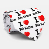 Cravate J'aime (coeur) Bob Katter (Roulé)