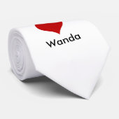 Cravate J'aime (coeur) Wanda (Roulé)