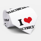 Cravate J'aime des ÉLECTRICIENS (Roulé)