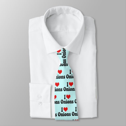Cravate J'aime des oignons (Attaché)