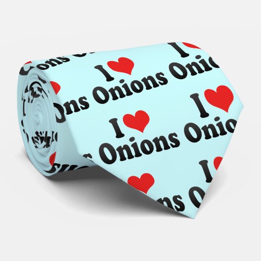 Cravate J'aime des oignons (Roulé)