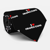 CRAVATE J'AIME DES ORANGS-OUTANS (Roulé)