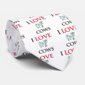 Cravate J'aime des vaches (Roulé)