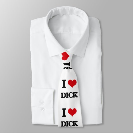 Cravate J'aime Dick (Attaché)