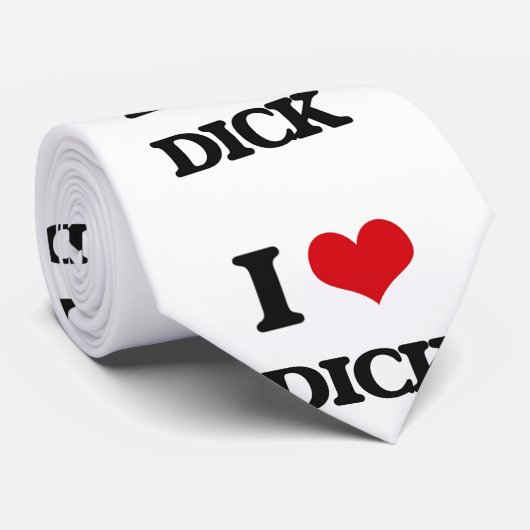 Cravate J'aime Dick (Roulé)