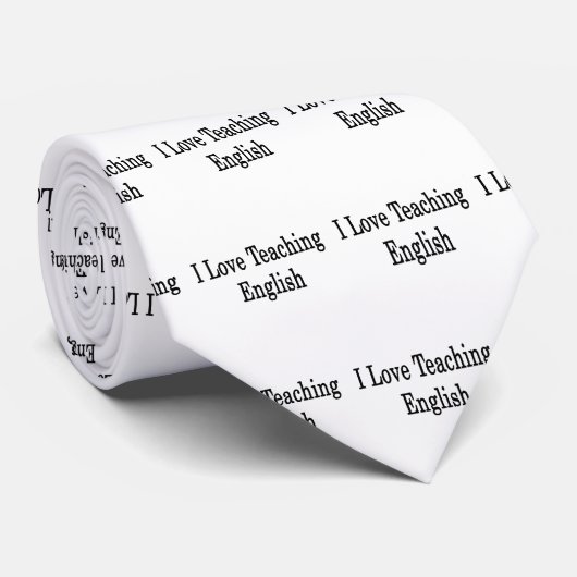 Cravate J'aime enseigner l'anglais (Roulé)