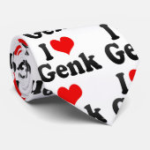 Cravate J'aime Genk, Belgique (Roulé)