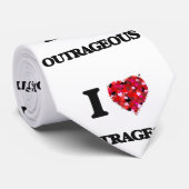 Cravate J'aime indigne (Roulé)