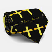 Cravate J'aime Jésus chrétien (Roulé)