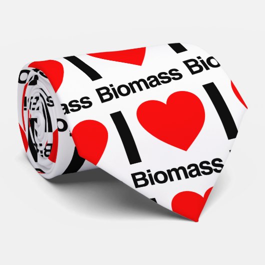Cravate j'aime la biomasse (Roulé)
