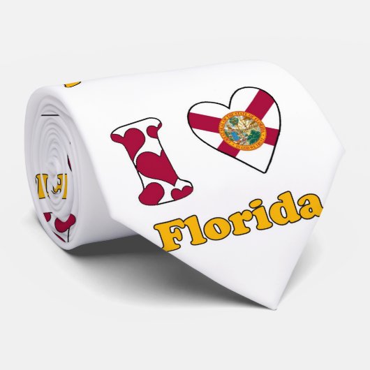 Cravate J'aime la Floride (Roulé)