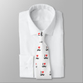 Cravate J'aime la moustache dans le style Motif Tricot (Attaché)