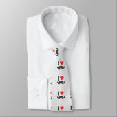 Cravate J'aime la moustache dans le style Motif Tricot (Attaché)