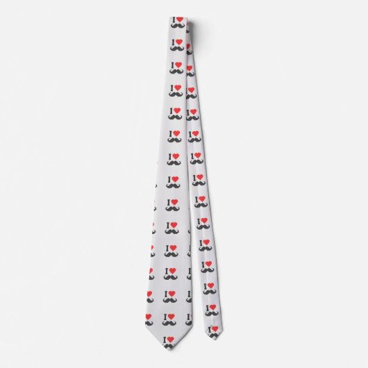 Cravate J'aime la moustache dans le style Motif Tricot (Devant)