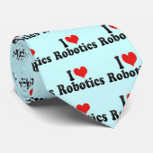 Cravate J'aime la robotique (Roulé)