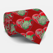 Cravate J'aime la Virginie Occidentale (Roulé)