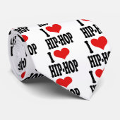 Cravate J'aime le hip-hop (Roulé)