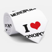 Cravate J'aime le monopole (Roulé)