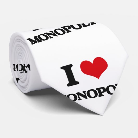 Cravate J'aime le monopole (Roulé)