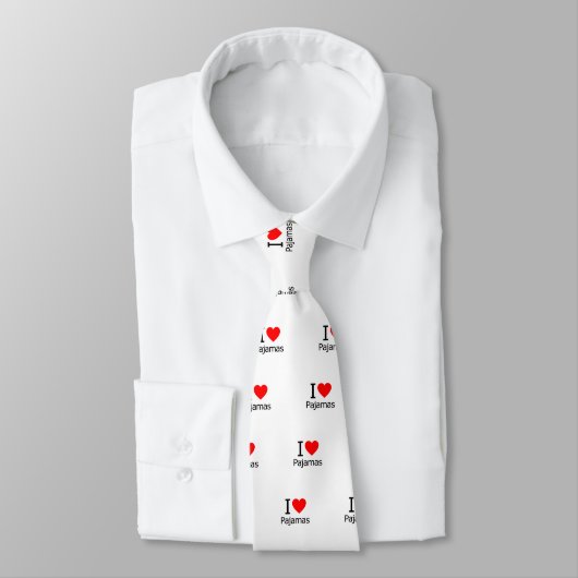 Cravate J'aime le pyjama (Attaché)