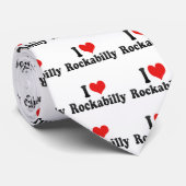 Cravate J'aime le rockabilly (Roulé)