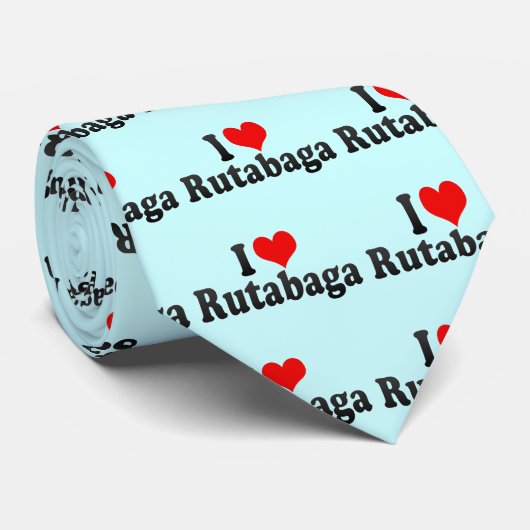 Cravate J'aime le rutabaga (Roulé)