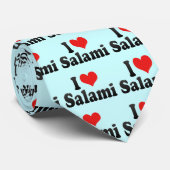 Cravate J'aime le salami (Roulé)