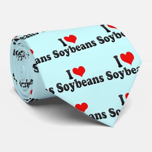 Cravate J'aime le soja (Roulé)